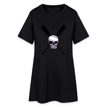 Crâne Oar Canoe Dragon Boat - Robe T-shirt Femme - noir - Devant