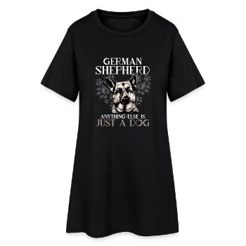 Deutscher Schäferhund - Frauen T-Shirt-Kleid - Schwarz - Vorne
