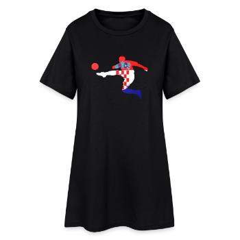 Fußball Bundesliga Sport Kroatien Flagge Spieler - Frauen T-Shirt-Kleid - Schwarz - Vorne