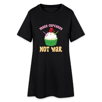 Cupcake Gewehr Bombe Krieg Statement Geschenk - Frauen T-Shirt-Kleid - Schwarz - Vorne