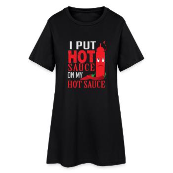 BBQ barbecue sauce viande épicée steak cadeau - Robe T-shirt Femme - noir - Devant