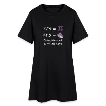 Tarte aux tarte aux tarte aux maths 3,14 - Robe T-shirt Femme - noir - Devant