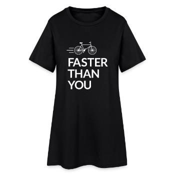 Faster than you - Robe T-shirt Femme - noir - Devant