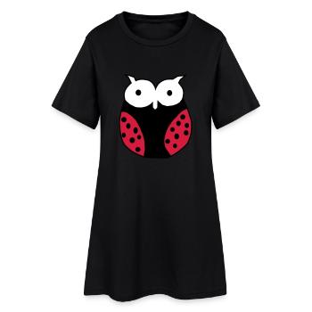 Marienkaefer Gross - Frauen T-Shirt-Kleid - Schwarz - Vorne