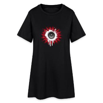 Bass Box Speaker Music DJ Shirt cadeau - Robe T-shirt Femme - noir - Devant
