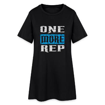 one more rep white blue - Frauen T-Shirt-Kleid - Schwarz - Vorne