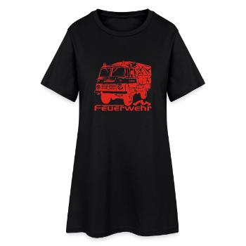 Robur Feuerwehr LO LD - Frauen T-Shirt-Kleid - Schwarz - Vorne