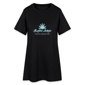 Zafiro Anejo - Frauen T-Shirt-Kleid - Schwarz - Vorne