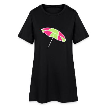 parapluie - Robe T-shirt Femme - noir - Devant