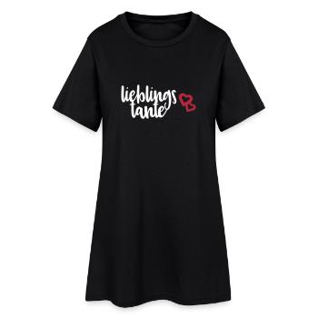 Lieblingstante Tante Tanten Sprüche Geschenk - Frauen T-Shirt-Kleid - Schwarz - Vorne