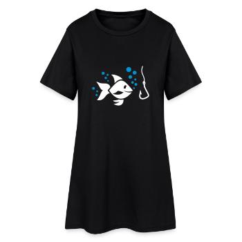 Poisson - Robe T-shirt Femme - noir - Devant