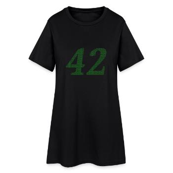 42 - Women’s T-Shirt Dress - black - Front