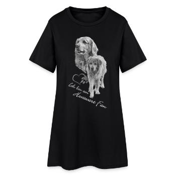 Hovawart-s-w - Frauen T-Shirt-Kleid - Schwarz - Vorne
