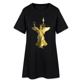 Siegessäule Berlin - Frauen T-Shirt-Kleid - Schwarz - Vorne