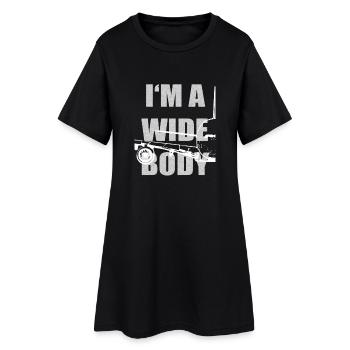 Widebody aircraft - Women’s T-Shirt Dress - black - Front