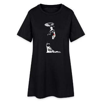 Geisha - Robe T-shirt Femme - noir - Devant