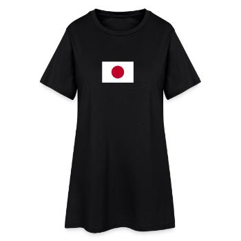 Design minimaliste du drapeau japonais - Robe T-shirt Femme - noir - Devant
