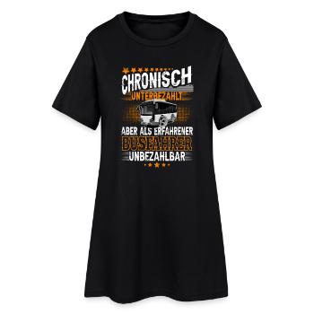 Busfahrer - Frauen T-Shirt-Kleid - Schwarz - Vorne