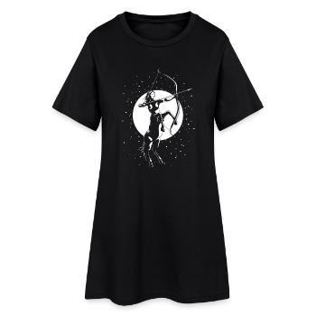 Schütze - Frauen T-Shirt-Kleid - Schwarz - Vorne