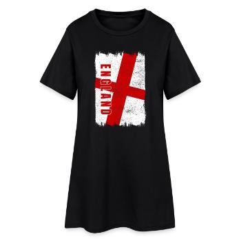 Drapeau de l'Angleterre - Robe T-shirt Femme - noir - Devant