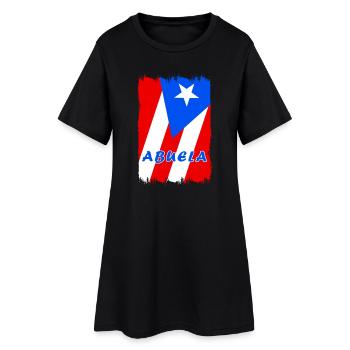 Drapeaux de grand-mère de Porto Rico - Robe T-shirt Femme - noir - Devant
