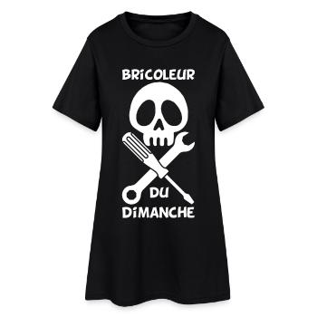 Bricoleur du dimanche (blanc) - Robe T-shirt Femme - noir - Devant
