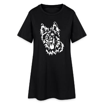 Tiger Head "Black Edition" - Women’s T-Shirt Dress - black - Front