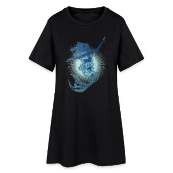 Belle sirène aux couleurs froides - Robe T-shirt Femme - noir - Devant