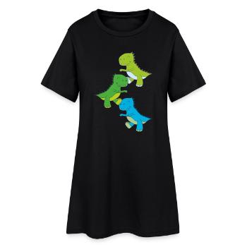 Dino Dance - Robe T-shirt Femme - noir - Devant