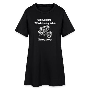 Classic Motorcycle Racing weiß - Frauen T-Shirt-Kleid - Schwarz - Vorne