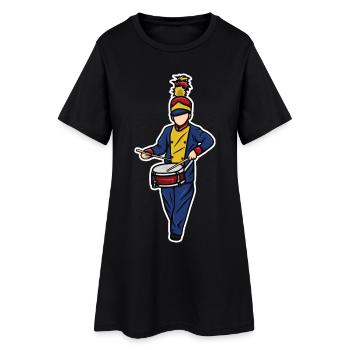 Garçon batteur - Robe T-shirt Femme - noir - Devant