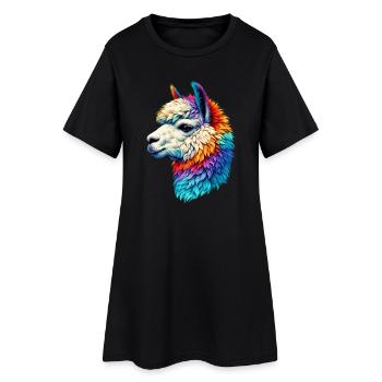 Alpaga - Robe T-shirt Femme - noir - Devant