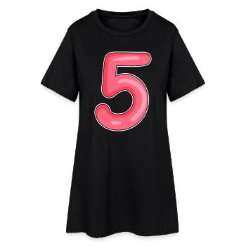 5 - Women’s T-Shirt Dress - black - Front