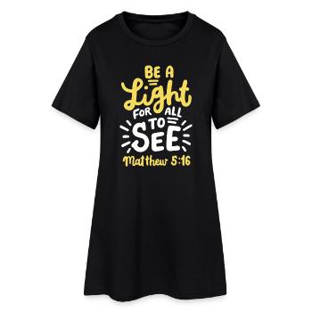 Christlich Bibelvers Motivation - Frauen T-Shirt-Kleid - Schwarz - Vorne