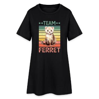 Furet - Robe T-shirt Femme - noir - Devant
