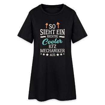 So sieht ein richtig cooler KFZ Mechaniker aus - Frauen T-Shirt-Kleid - Schwarz - Vorne