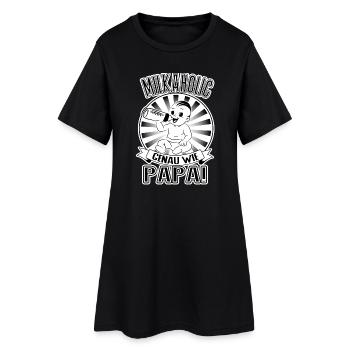 Milkaholic – Salutations de papa ! - Robe T-shirt Femme - noir - Devant
