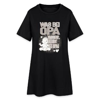 Was bei Opa passiert bleibt bei Opa - Frauen T-Shirt-Kleid - Schwarz - Vorne