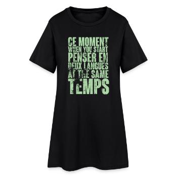 DICTON COOL POUR LES MULTILINGUES, LES INTERNATIONAUX - Robe T-shirt Femme - noir - Devant