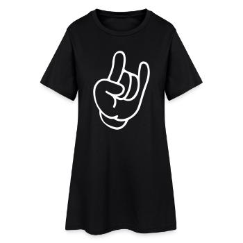 Rockhand Silhouette Motif - Robe T-shirt Femme - noir - Devant