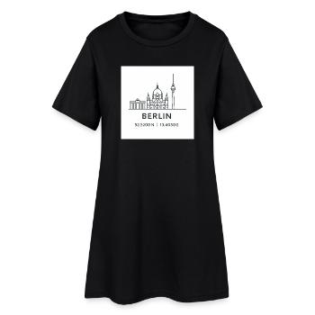 Berlin Line Art Silhouette Point de repère - Robe T-shirt Femme - noir - Devant
