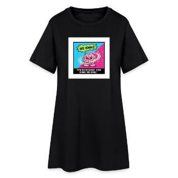 Geniale Idee Brain Pop - Frauen T-Shirt-Kleid - Schwarz - Vorne