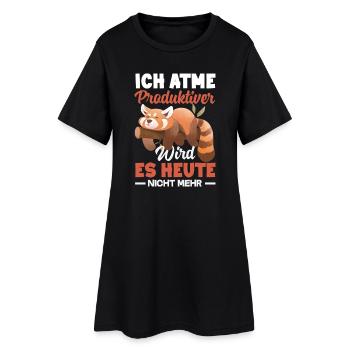 Je respire – il n’y a pas plus de productivité aujourd’hui - Robe T-shirt Femme - noir - Devant