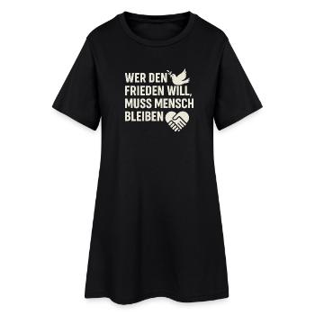 Paix et humanité - Robe T-shirt Femme - noir - Devant