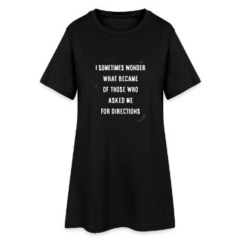 Demander son chemin - Robe T-shirt Femme - noir - Devant