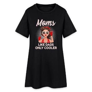 Motif rétro vintage de Cool Mom des années 50 à 60 - Robe T-shirt Femme - noir - Devant