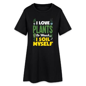 Cadeaux pour les jardins et les amoureux des plantes - Robe T-shirt Femme - noir - Devant