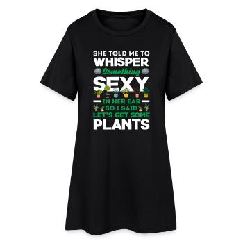 Cadeaux pour les jardins et les amoureux des plantes - Robe T-shirt Femme - noir - Devant