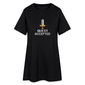 Sword Pixel Accepté par la quête - Robe T-shirt Femme - noir - Devant