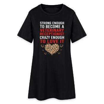Veterinarian, Secretary, Veterinarian, Receptionist - Women’s T-Shirt Dress - black - Front